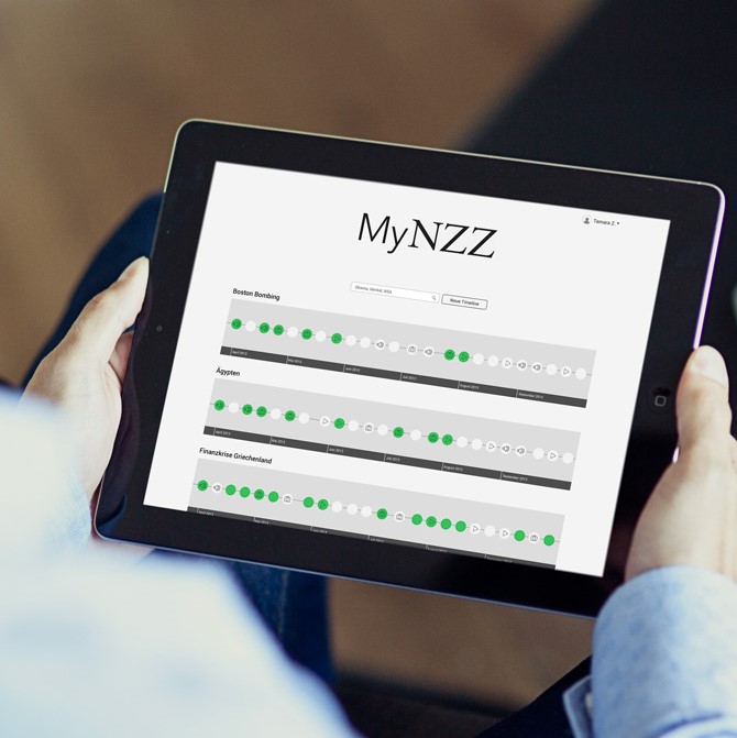 Tablet showing MyNZZ page